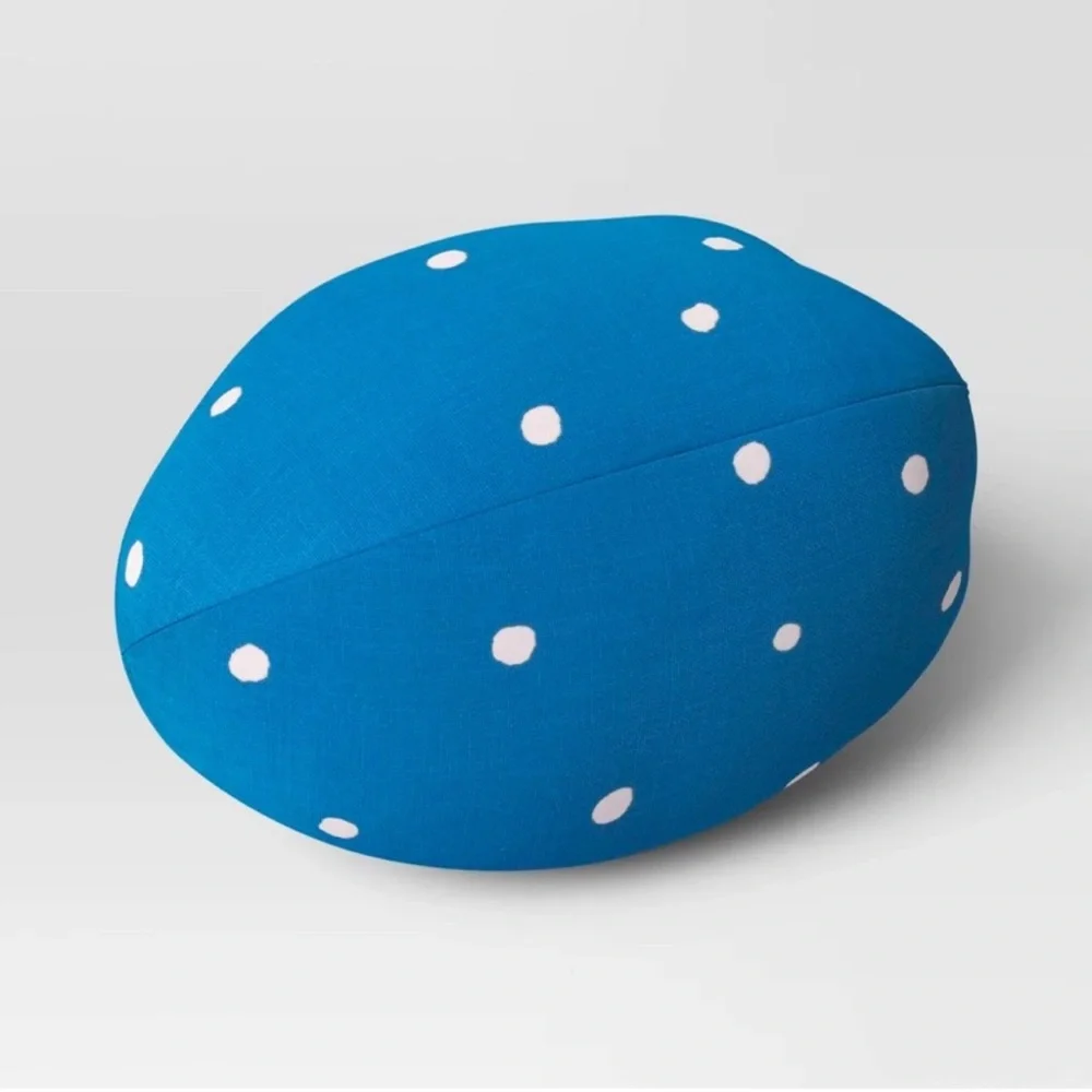 3 for $15 SALE Easter Egg Throw Pillow, blue with pink polka dots from Target